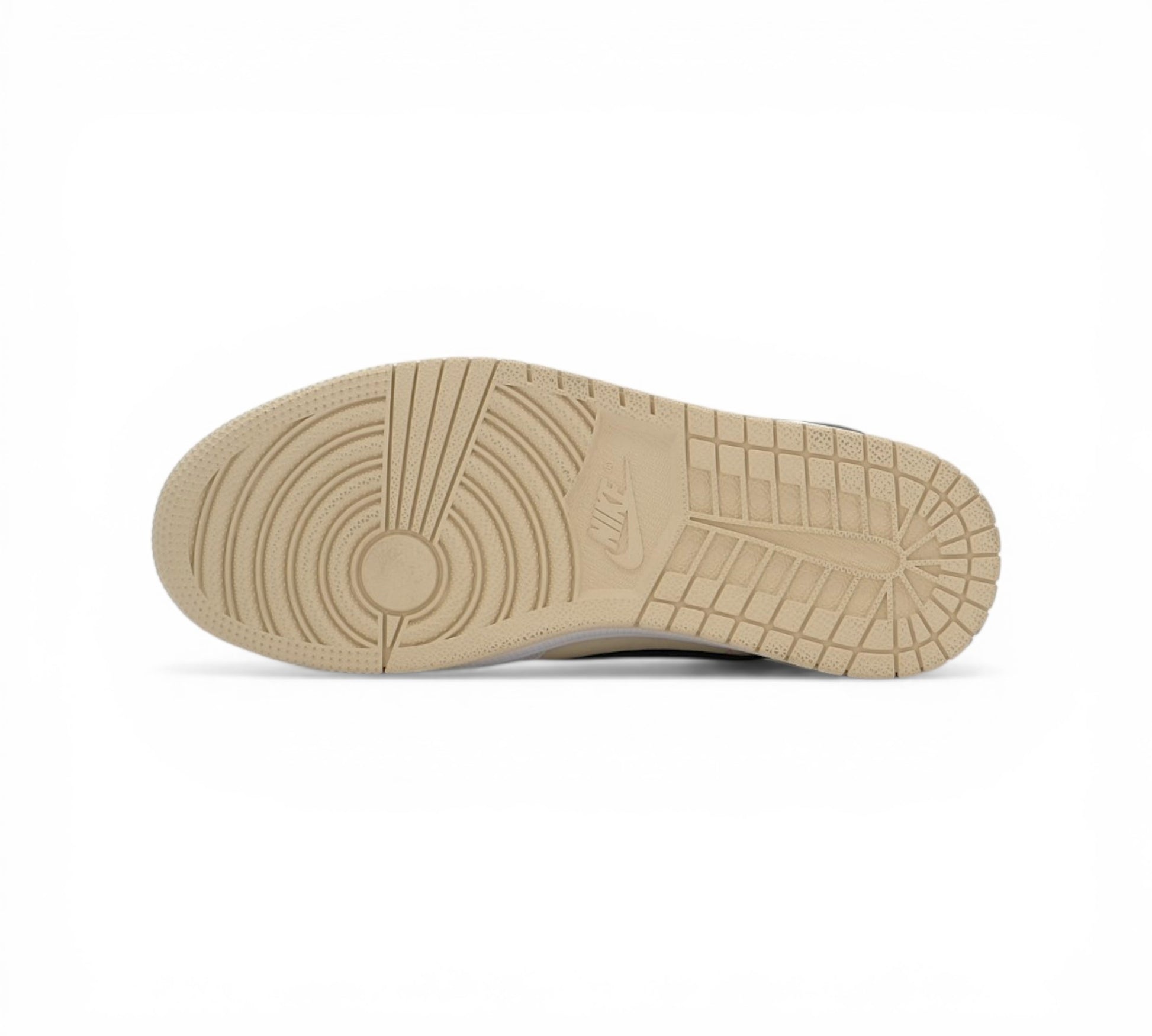 Кроссовки Nike Travis Scott Air Jordan 1 Low Reverse Mocha, бежевые, вид сбоку