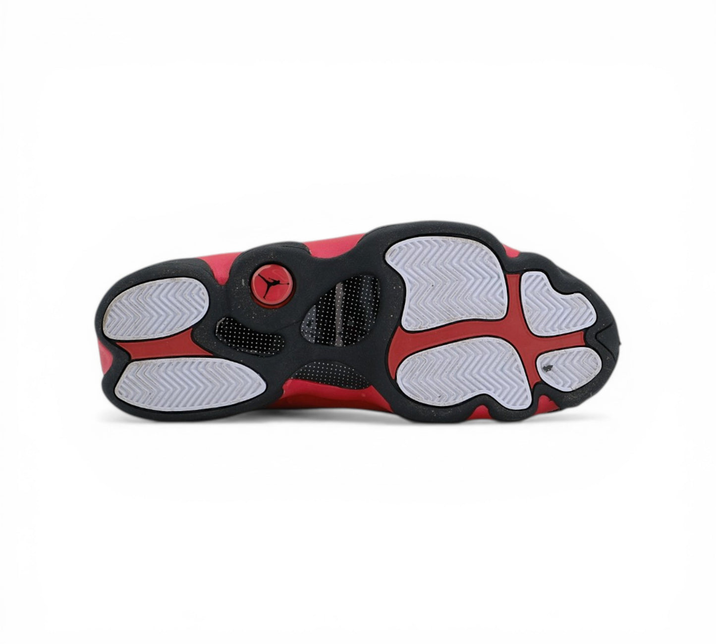 Кроссовки Nike Air Jordan 13, чёрно-красные, вид сбоку