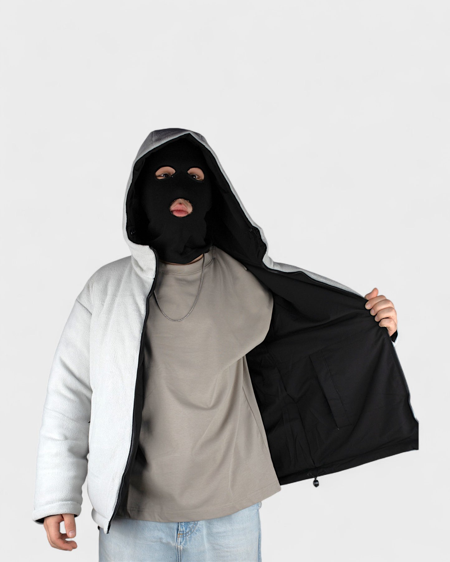 Куртка TNF 5838 Black Grey M (двухсторонняя)