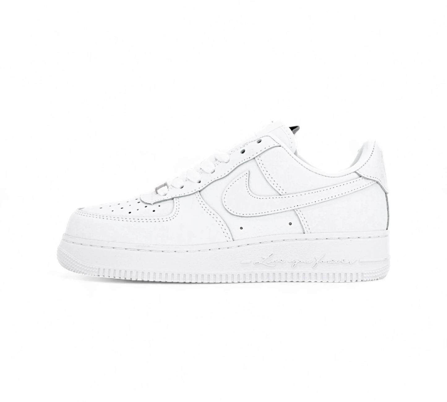 Nike Air Force 1 Low – Triple White (Love You Forever Edition) In